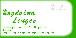 magdolna linges business card